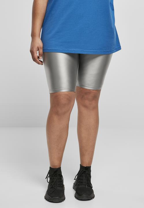Actual product image Urban Classics Ladies Highwaist Shiny Metallic Cycle Shorts (4XL)