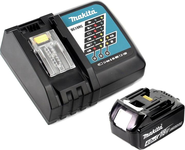 Actual product image Makita DGD 800 RM1J Battery straight grinder 18V + 1x battery 4,0Ah + charger + Makpac (Eccentric grinder)