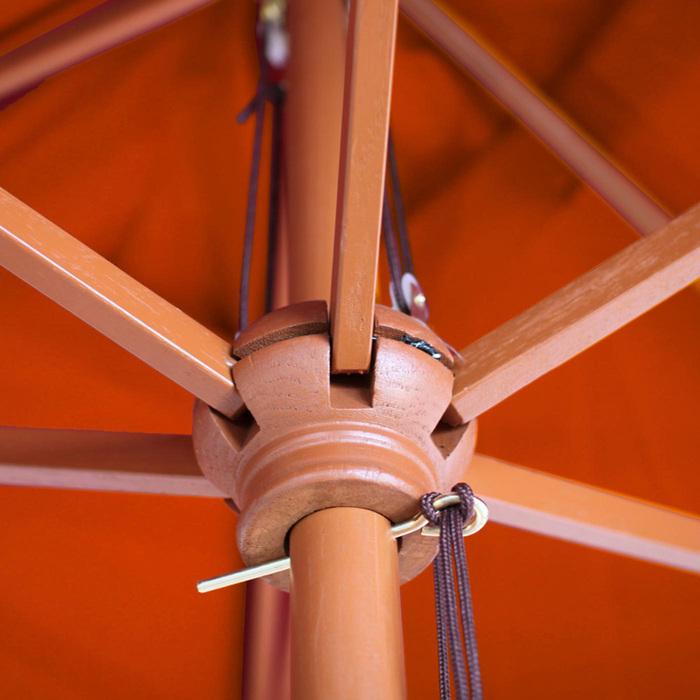 Actual product image Mendler Parasol Florida, Ø 3m polyester/wood - terracotta