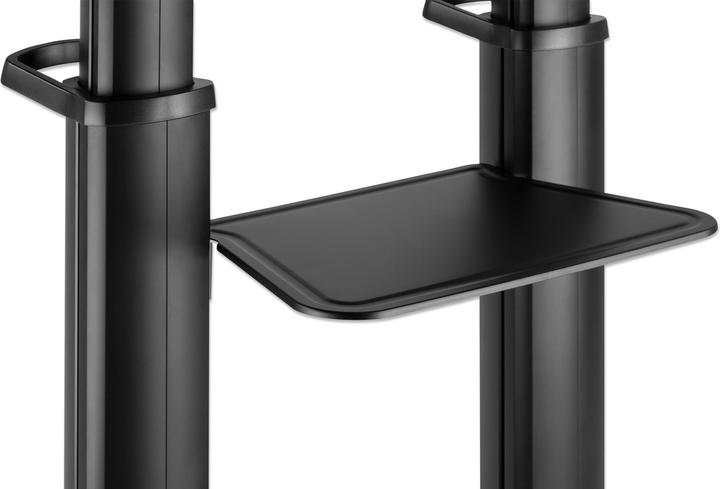 Actual product image Manhattan Aluminium multimedia TV stand on castors with extremely high load capacity for large screens (120", 140 kg)