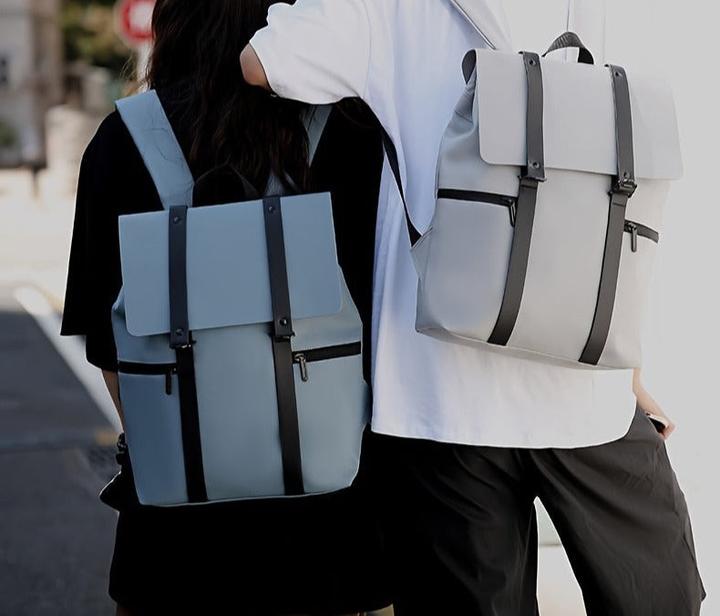 Immagine prodotto Only-Bags.Store Zaino in pelle PU, zaino impermeabile per la scuola, zaino monocolore per uomini e donne