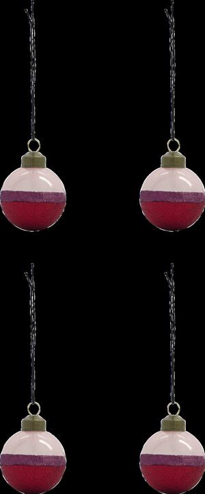 House Doctor Ornamente, HDStripe, Rosa/Rot (24 -teilig)