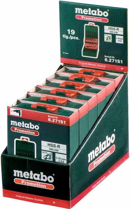 Produktbild Metabo HSS-R Bohrer-Aufbewahrungskoffer "SP" (6 mm, 1 mm, 6.5 mm, 5.5 mm, 10 mm, 1.5 mm, 7 mm, 3 mm, 5 mm, 8.5 mm, 8 mm, 2.5 mm, 9 mm, 3.5 mm, 4.5 mm, 2 mm, 7.5 mm, 9.5 mm, 4 mm)