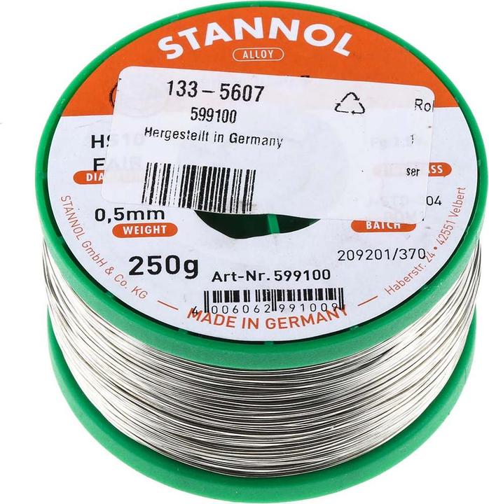 Immagine prodotto Stannol Saldare la bobina senza piombo HS10-Fair Sn99.3 (Saldatura)
