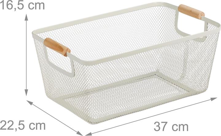 Image du produit Relaxdays Panier en fil métallique (1 x, 37 x 22.5 x 16.5 cm)
