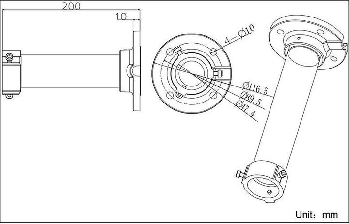 Immagine prodotto Abus TVAC31260 Supporto a cono per telecamera (Kit di montaggio)