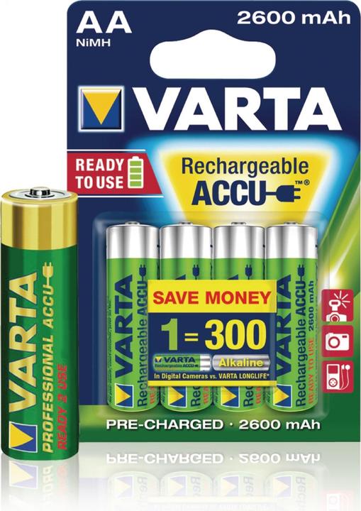 Actual product image Varta Recharge Accu Power (4 pcs., AA, 2600 mAh)