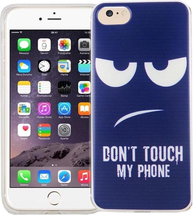 Produktbild König Design Handy Hülle für Apple iPhone 8 Dont Touch Blau Tasche Case Cover Motiv TPU Neu (Apple iPhone 8)