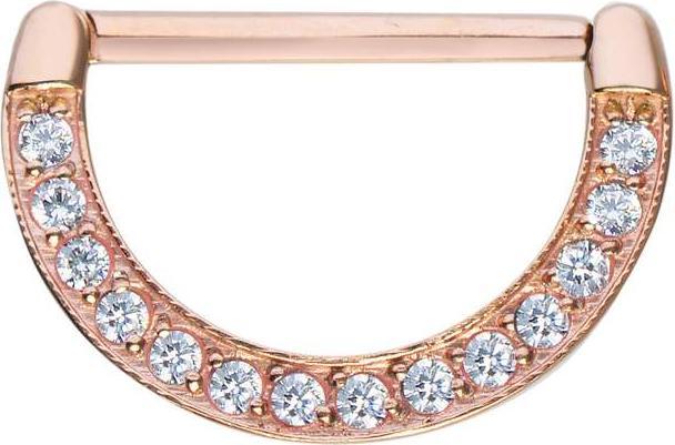 Immagine prodotto Bijouteria Piercing petto (Acciaio chirurgico 316L, Rivestimento in PVD (colore oro), Zirconia)