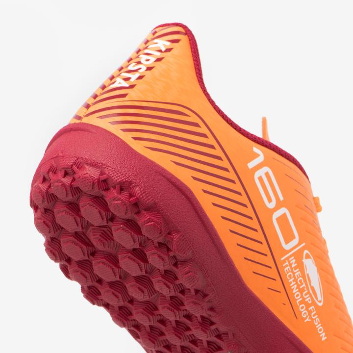 Actual product image Kipsta Kids' football multi-pointe shoes TF with laces - 160 Turf orange (35)