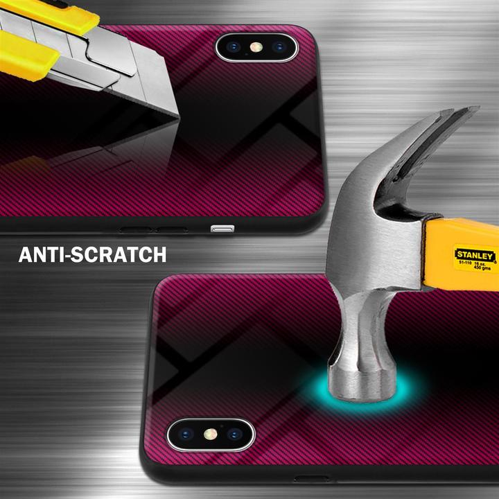 Image du produit Cadorabo TPU Couverture en verre rayé (Apple iPhone XS Max)