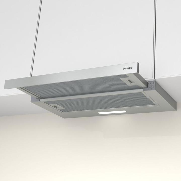 Produktbild Gorenje TH62E3X Dunstabzugshaube Eingebaut Edelstahl ³/h C (Flachschirmhaube)
