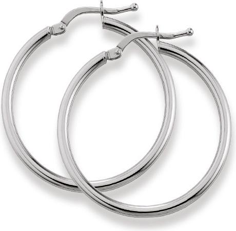 Natsumi Schmuck Creolen Weissgold 18K/750 Ø 29-54mm Rund (750/18 K Weissgold)