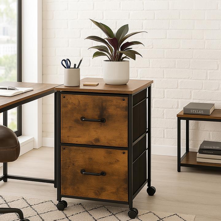 Immagine prodotto Relaxdays Industrial Rollcontainer 2 Schubladen