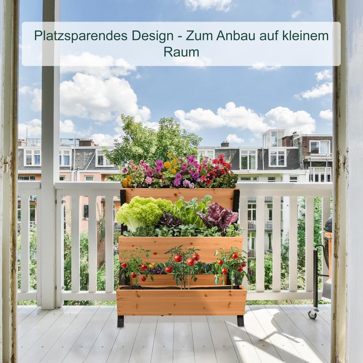 Productafbeelding Relaxdays Vertikalbeet mit 5 Kästen