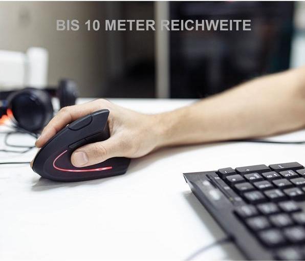 Produktbild Eaxus Ergonomische Vertikalmaus, wireless (Kabellos)