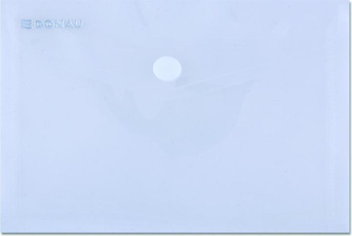 Actual product image Donau envelope cover press button, pp, a6, 180 micron, clear