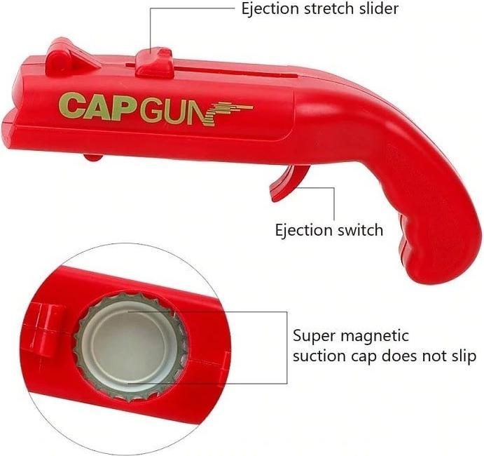 Actual product image JTI Bottle opener, pistol - red (Bottle opener)