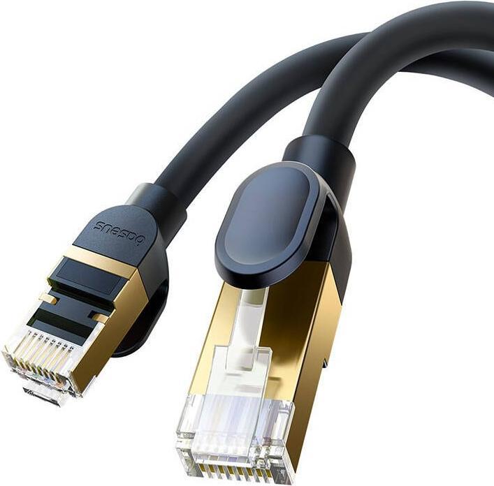 Produktbild Baseus Network cable cat.8 Ethernet RJ45, 40Gbps, 0.5m (black) (CAT8.1, 0.50 m)