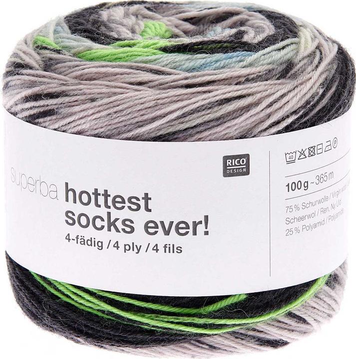 Produktbild Rico Design Superba Hottest Socks Ever!, 4-fädig, 100 g, ca. 265 m (265 m)