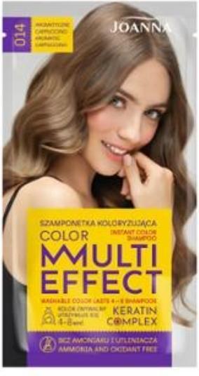 Image du produit Joanna Shampooing couleur instantané Multi Effect Keratin Complex 014 Aromatic Cappuccino 35G (Shampoing liquide)