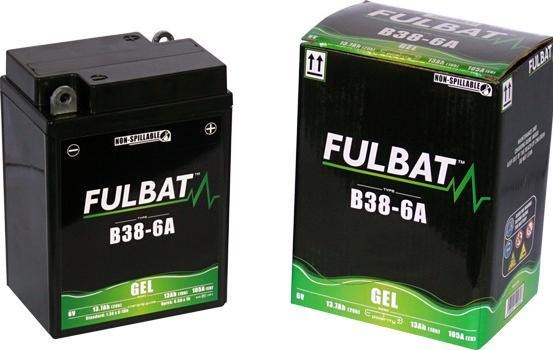 Image du produit Fulbat Batterie moto gel B38-6A (3L3P) 6V 13Ah (6 V, 13 Ah, 105 A)