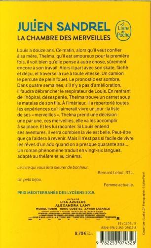 Produktbild La chambre des merveilles (Französisch, Julien Sandrel, 2019)