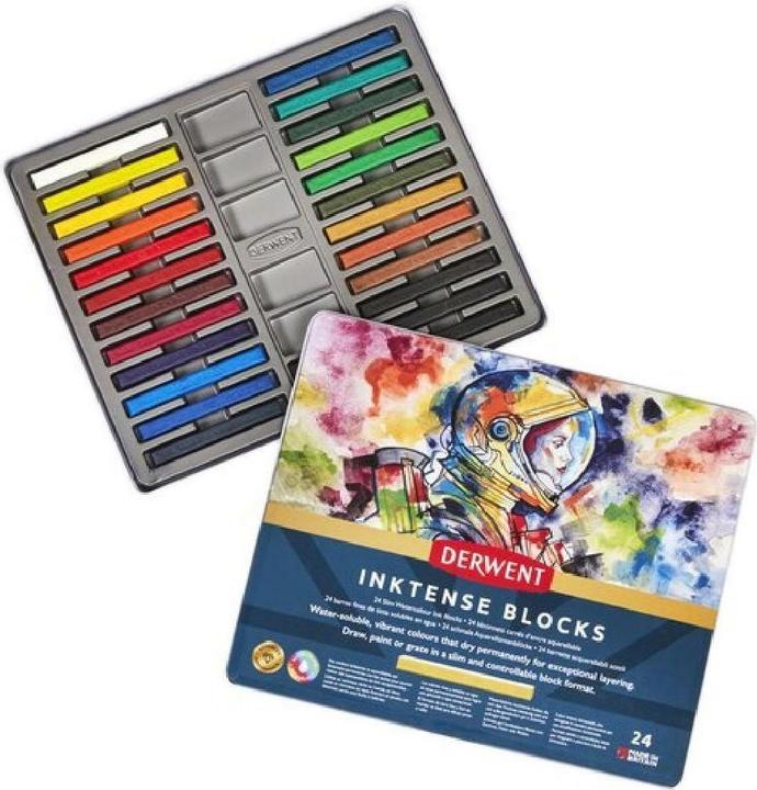 Image du produit Derwent Inktense crayons aquarelle, aquarelle, 24 pièces (Multicolore, 1 x)