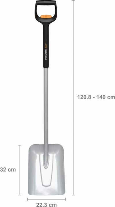 Produktbild Fiskars Teleskop-Schaufel zum Anheben und Bewegen von Schüttgut und Schnee, Länge: 121 - 140 cm, Ver