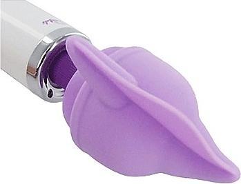 Actual product image XR Brands Flutter Tip Silicone Wall Attachment - Purple