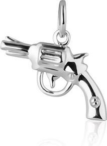 JVD Moderner Silber-Anhänger Revolver SVLP0615XH20000