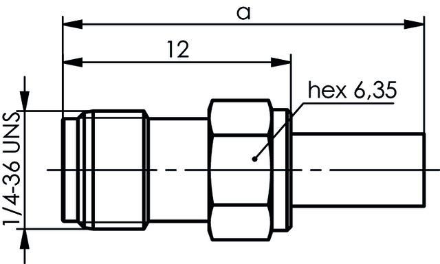 Produktbild Telegärtner SMA-Kabelbuchse Crimp G05 C0705, G05 (RG-223/U), RG-142 B/U, Gold (Standard)