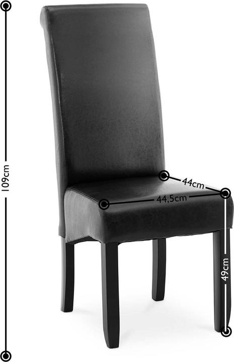 Produktbild Fromm & Starck Polsterstuhl 2er Set Holzbeine bis 180 kg Hochlehner Esszimmerstuhl schwarz