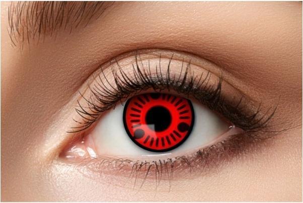 Eyecatcher Farbige Kontaktlinsen MANGA | 3-Monatslinsen (Rot)