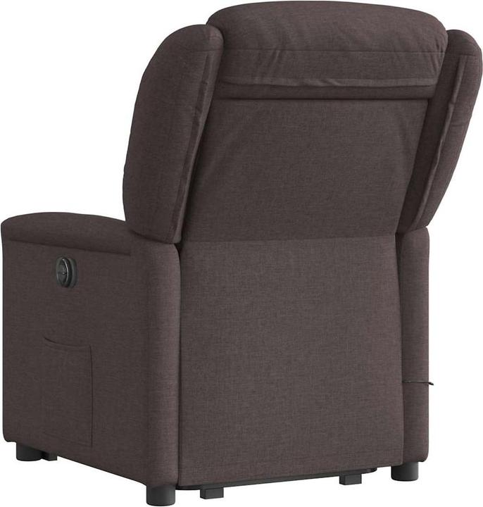 Immagine prodotto VidaXL Poltrona massaggiante elettrica con ausilio per la risalita in tessuto marrone scuro
