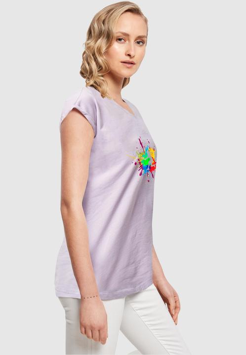 Actual product image Merchcode Ladies Colour Splash Player Extended Shoulder Tee - 116313 (M)