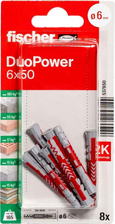 Produktbild Fischer DuoPower 6x50 K (8) (8 Stk.)