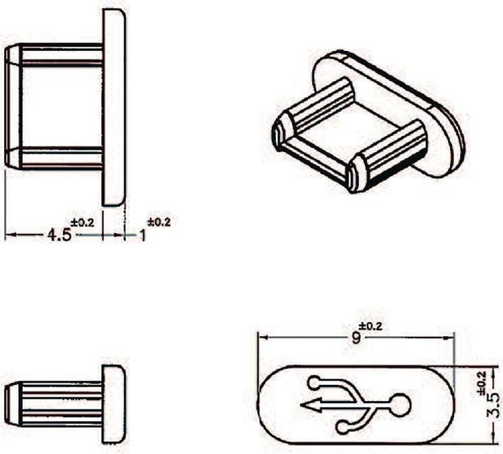 Image du produit Delock Couvercle anti-poussière pour port USB Micro-B, 10 pièces