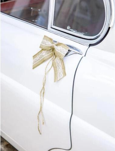 Image du produit Partydeco Accessoire de fête Set de décoration de voiture 5 pièces, brun/blanc
