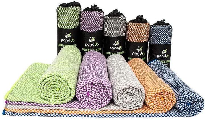 Actual product image Pandoo Reisehandtuch - M - Dunkelgrau (130 x 80 cm)