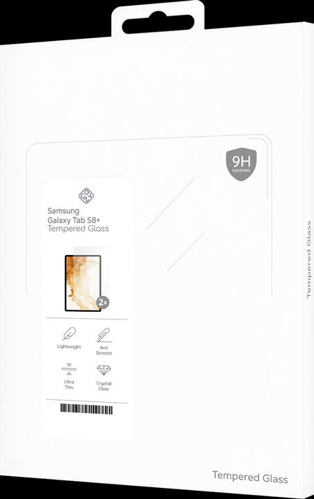 Produktbild Cazy Schutzglass Kompatibel mit Samsung Galaxy Tab S8+ Displayschutz Tempered Glass - 2 Stück (2 Stück, Galaxy Tab S8+)