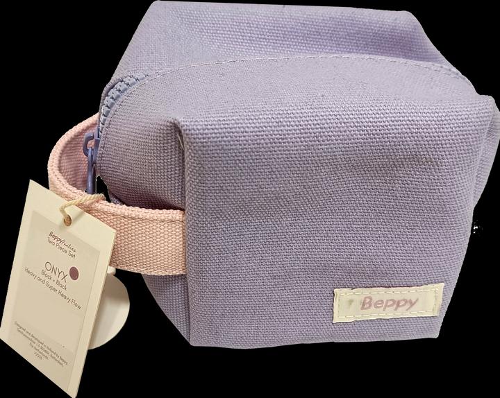 Beppy Panties «ONYX» Schwarz, Grösse L, zwei Menstruations-Slips mit Waschtasche und Aufbewahrungstas (L)