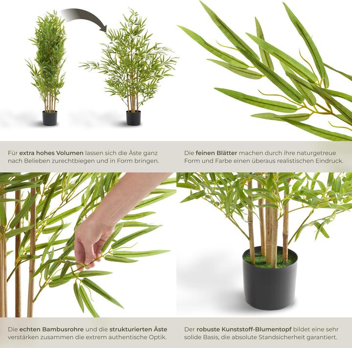 Produktbild tectake Bambusbaum Bambosa (120 cm)
