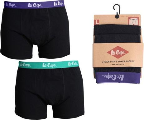 Lee Cooper Herren Boxershorts Duobox Schwarz (XL)