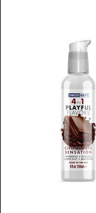 Actual product image Swiss Navy 4 in 1 Chocolate Sensation 4 oz/118 ml (118 ml)
