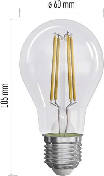 Produktbild Emos LED Lampe Filament A60 / E27 / 3,8 W (60 W) / 806 lm / Warmweiss (E27, 3.80 W, 806 lm, 1 x, A)
