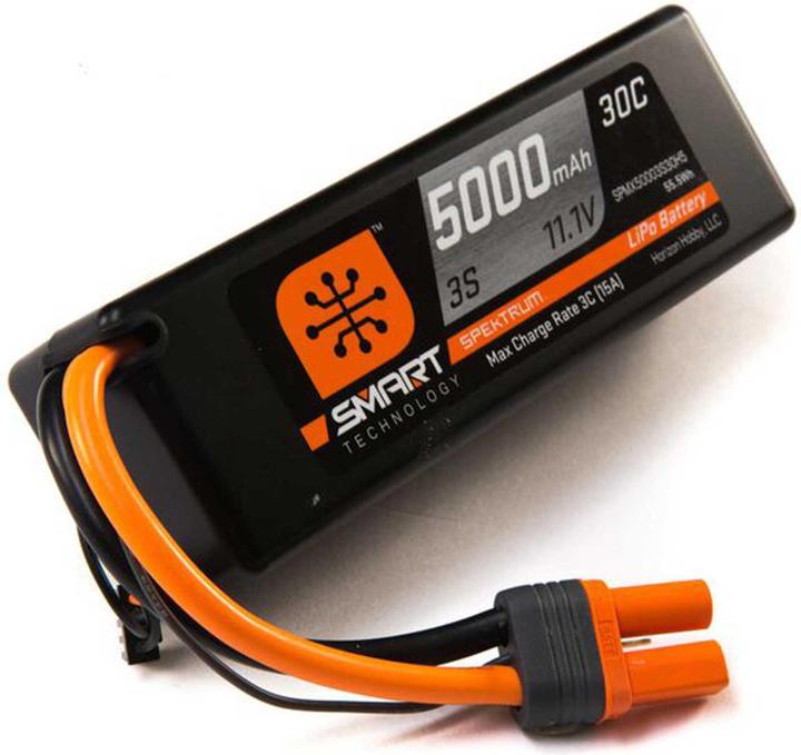 Image du produit Spektrum Batterie LiPo 5000mah 3S 11.1V Smart LiPo 30C, Hardcase, iC5 (11.10 V, 5000 mAh)