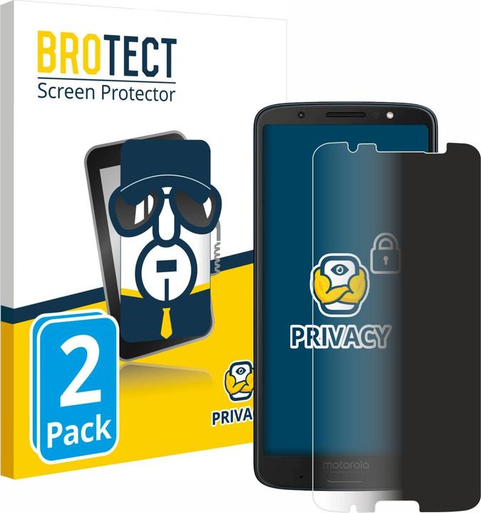Actual product image BROTECT Privacy Protector (2 Piece, Motorola Moto G6 Plus)