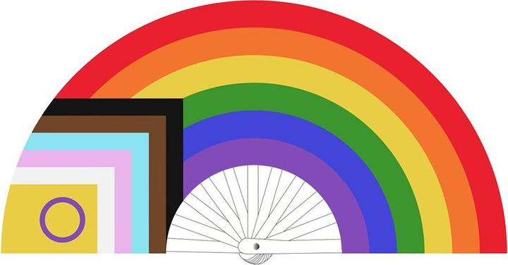 Actual product image M Proud Fächer "ARC EN CIEL LGBTQR+"