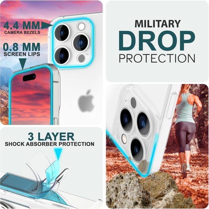 Immagine prodotto Nalia Custodia rigida estremamente sottile da 0,3 mm opaca (Apple iPhone 15 Pro Max)